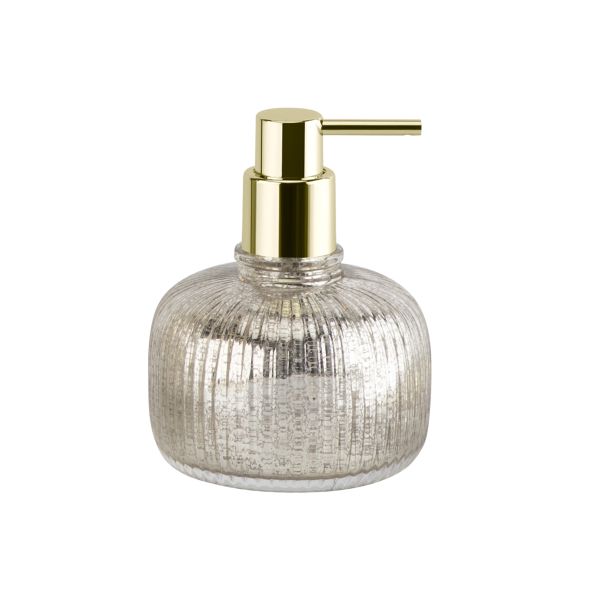 Mercury Glass Bathroom Accessories Pumpkin Shpaed Bathroom Countertop Accessories With Golden Ribbed