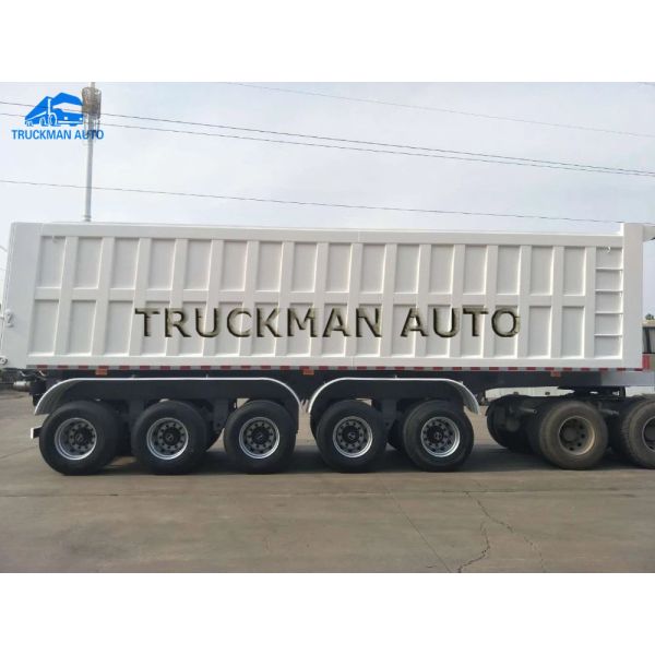 5 Axles Dump Semi Trailer 70 Tons Loading Low Consumption For Mineral Goods