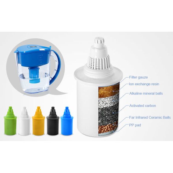 Countertop Alkaline Water Filter Pitcher Reduce Chlorine Customized Color