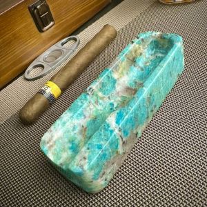 Brazil Green Stone Ashtray Stone Cigar Ashtray Artistic Heat Resistant