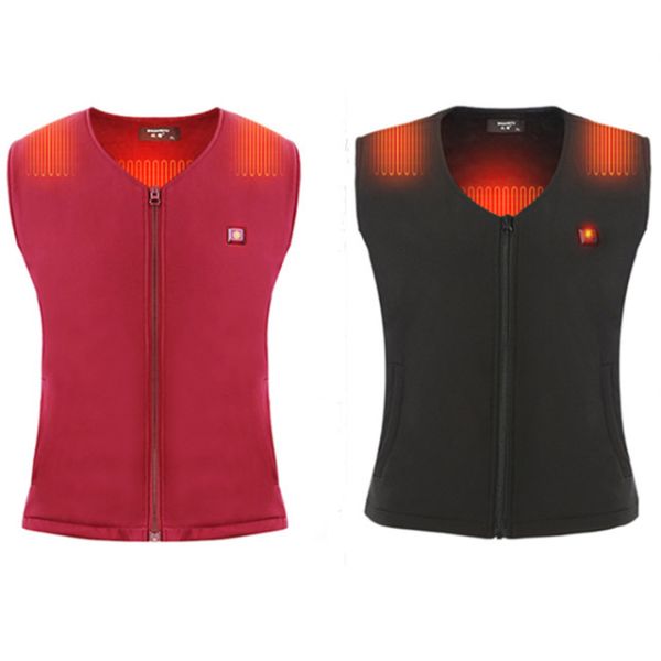 V Neck Rechargeable Heated Vest 7.4V 4400mAh Thermal Vests Ladies Spandex / Polyester