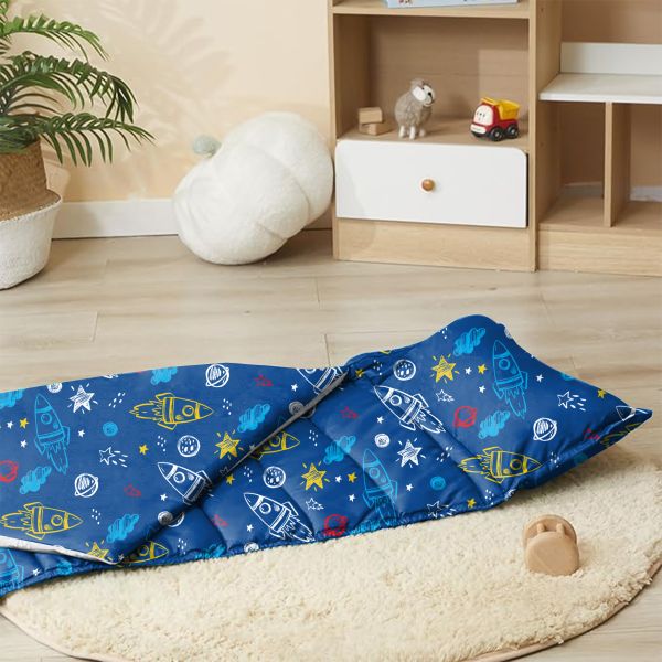 Roll Up Nap Mats For Preschool All Seasons With Removable Pillow Kids Sleeping Bags
