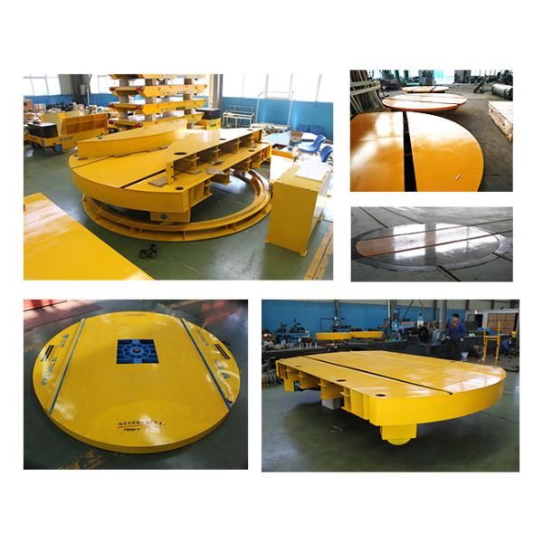 Steel Industry Material Handling Turntable Rail Trolley Truck Turned Turnplate