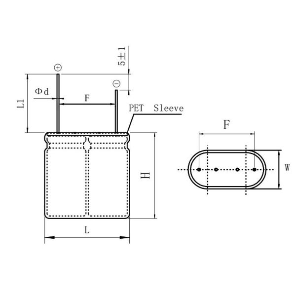 Combined Type Ultra High Capacity Capacitors , 0.47F - 30F High Power Capacitors