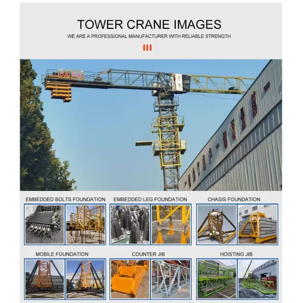 China 4t Qtz40 4808 Hammer-Head Topkit Small Tower Crane Price with Spare Parts