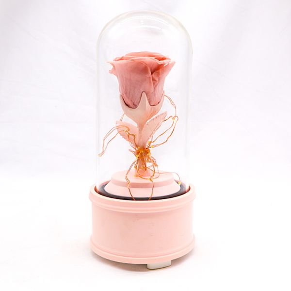 Long Lasting Eternal Rose In Glass Custom Color For Wedding Decoration