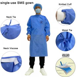 Quality ISO Medical Disposable Surgical Gown Full Length Hospital Doctors Nurse Surgical Gown wholesale