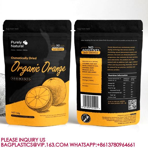 Food Packaging Bags Sweets Biscuits Nuts Zip Bags Plastic Packaging Aluminium Foil Bags