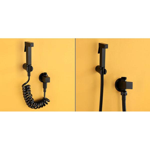Square High Pressure Solid Brass Bathroom Toilet Bidet Sprayer New Matte Black