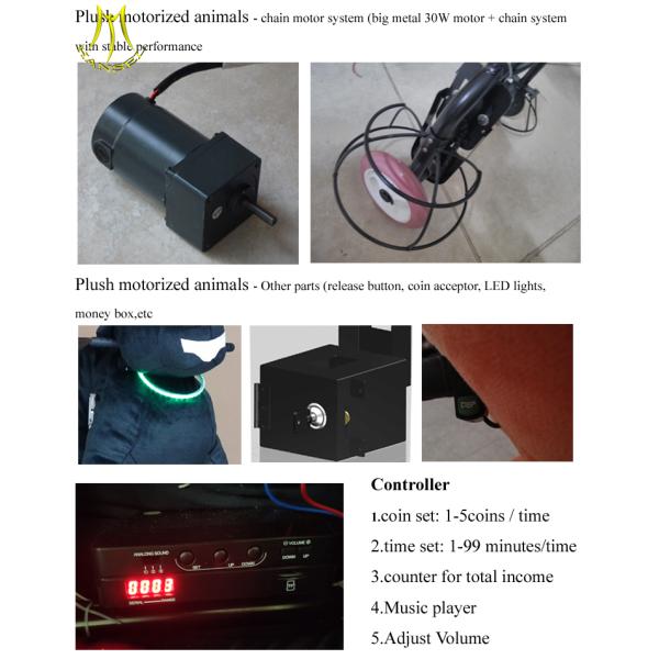 Hansel amusement park games electric riding panda machine used kiddie rides for sale