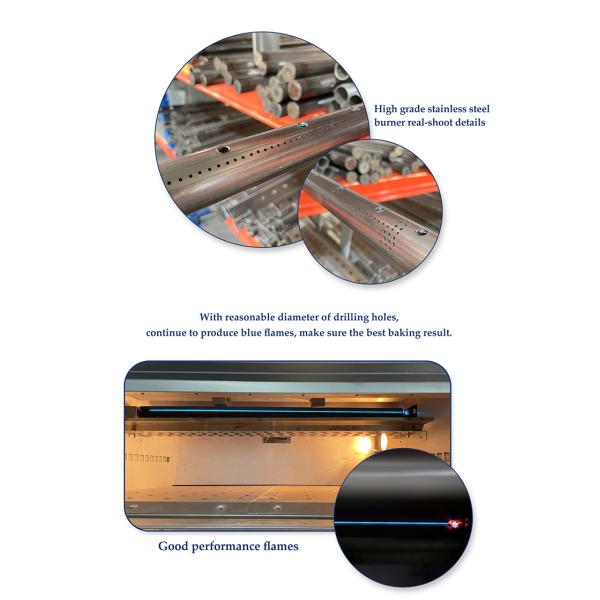 Professional Stainless Steel Gas Oven For Bakery With Glass Window