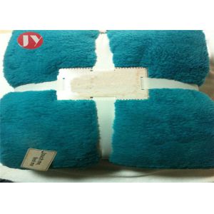 Quality Custom Sherpa Polyester Fleece Blanket With selectable plain Colors Eco - Friendly wholesale