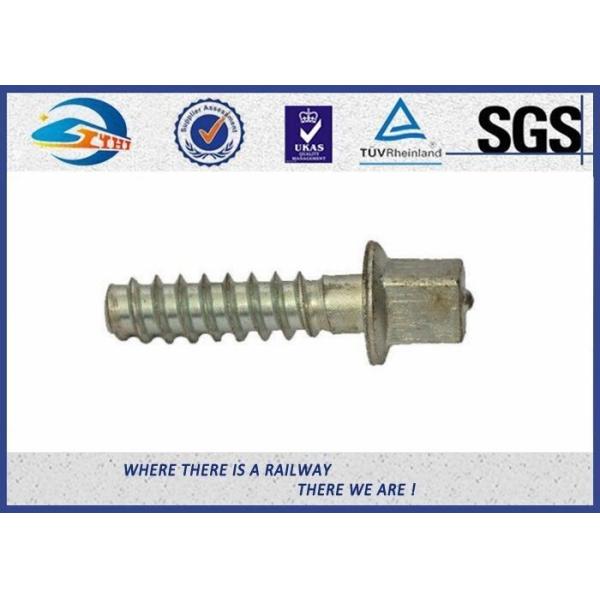 SS Thread Railway Sleeper Screws Zinc Plated / Railway Screw Spikes