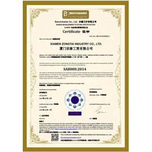 Xiamen Finer Packaging Co.,Ltd Certifications