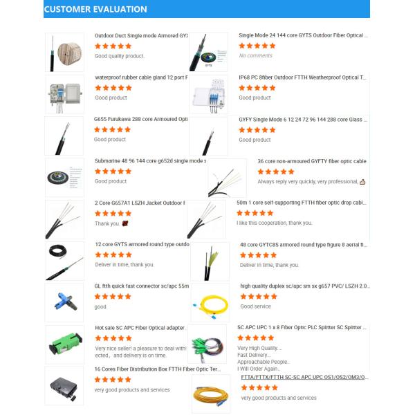 Outdoor Fiber Cable GYFTY 2 4 6 8 144 Core Per Meter Laser Drop FTTH Outdoor Cable