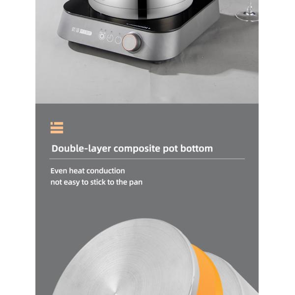 Multifunction Kitchen No 304 Stainless Steel Cooking Pot Set Soup Pot Steamer Pot Cookware Set With Glass Lid