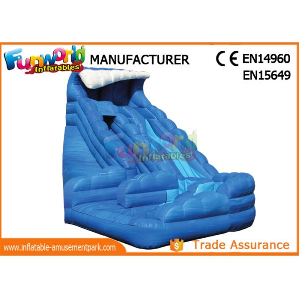 Durable 30ft Tall Outdoor Inflatable Water Slides With Digital Printing