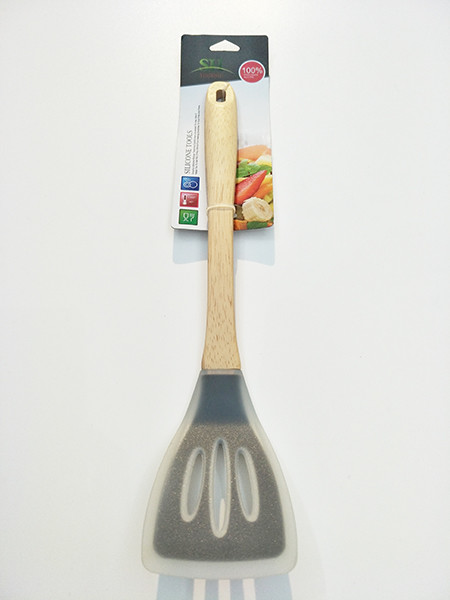 Silicone Kitchen Utensil Set Spaghetti Server Soup Ladle Slotted Spoon Slotted Turner skimmer turner spoon