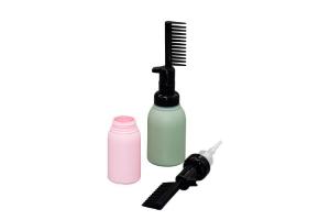 China PE Hair Dye Foam Pump Bottle With Comb 50ml 100ml on sale