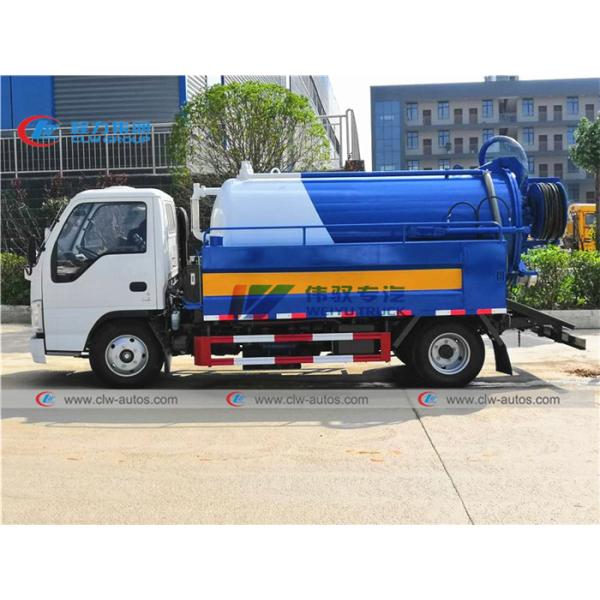 Euro V Diesel Engine 4000L 98HP ISUZU Sewage Pump Truck