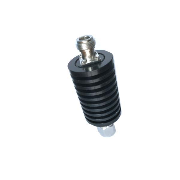 Step RF Coaxial Attenuator , Black Microwave Fixed Attenuator Lowest Antenuation