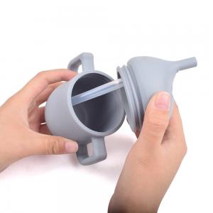 Quality 150ml Elephant Sippy Cup 100% Silicone Sippy Cup With Straw wholesale