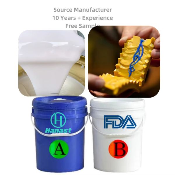 Platinum Cure Silicone Liquid Silicone Rubber RTV-2 Medical Grade Translucent High Strength High Temperature Resistance Jewelry Mold Making Sculpture