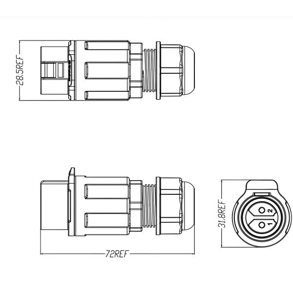 LP20 Series Connector Drawing