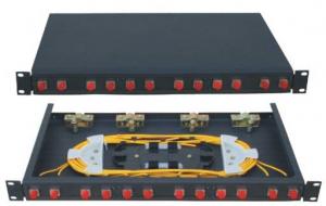 Quality Cold rolled steel sheet electrostatic spraying FC12 Rack-Mounted Fiber Optic Patch Panel wholesale
