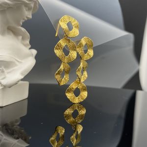 Stylish Small Gold Plumeria Earrings