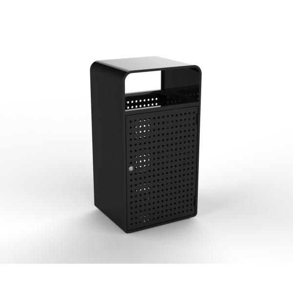 outdoor steel trash can