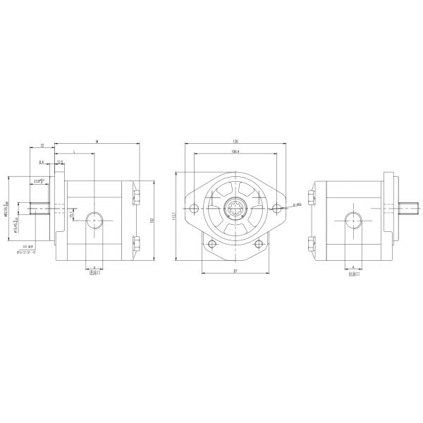 Group 2 Hydraulic Gear Pump Compact Lightweight For Construction Equipment