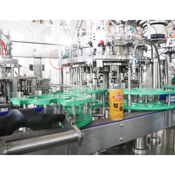 SUS304 Glass Beer Bottle Filling Equipment With Trembling Cap Sorting Elevator