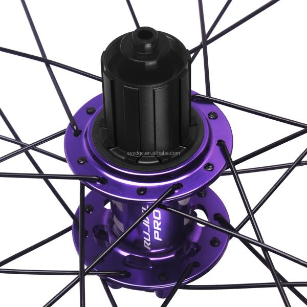 Purple 20 Inch Bike Wheelset Disc Brakes 20" 451 Wheelset 120 Rings Side Mounted Hub