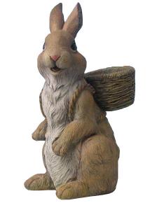 Quality Cute Rabbit Backpack Outdoor Cement Garden Planters In Resin Material wholesale