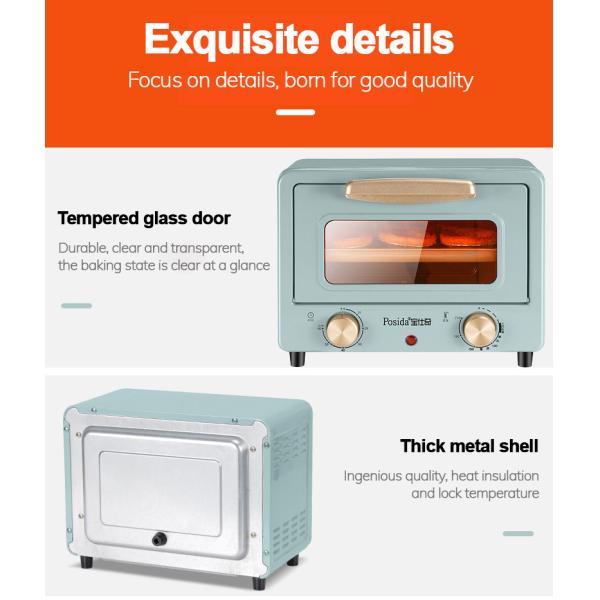 10L Baking Multi Function Toaster Oven 750W 10.5 Quart