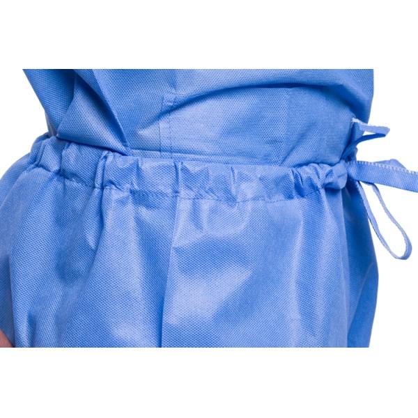 CE FDA Knit Cuffs Disposable Lab Coats GB15979-2002