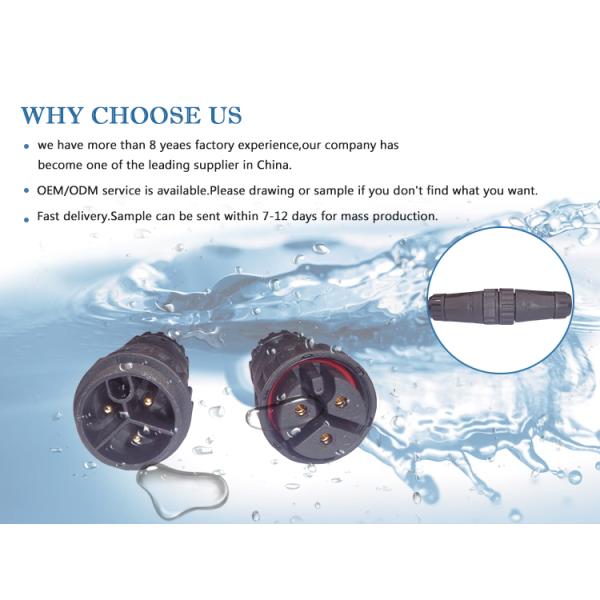 Outdoor Led M23 Circular Connectors Male Female 3 Pin 4A 110V Waterproof