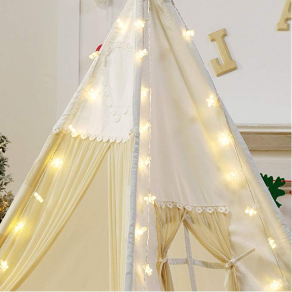 Wood Frame Cotton Canvas Indian Teepee Tent for child