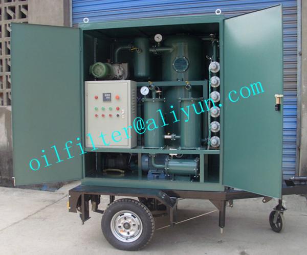 ZYD-M Mobile Trailer Transformer Oil Filtration Plant,Trolley Mounted Oil Purifier With Covers,Color Optional,4 Wheels