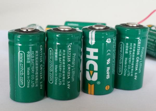 Lithium CR123A Batteries , 3.0V non rechareable cell CR17335, wireless alarm IOT smoke alarm