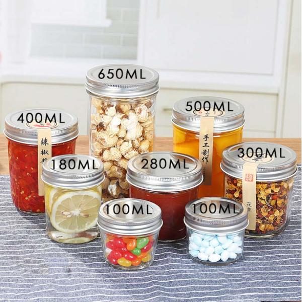 OEM Overnight Oats jelly Glass Storage Bottles parfaits hermetically sealed jar