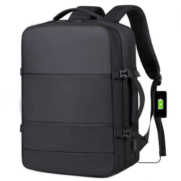 Customizable Logo Fashionable Anti-Theft Backpack 20-39L Capacity Waterproof Oxford RFID Lightweight for GPS USB