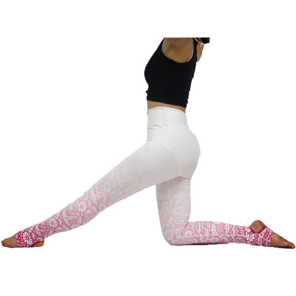 Tummy Control Yoga Wear Clothing Custom Printed Workout Leggings Anti Bacterial