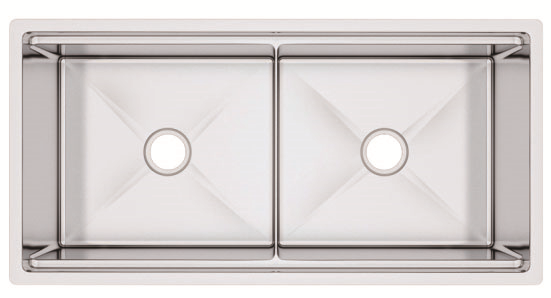 40 Inch Luxury Stainless Steel Kitchen Sinks , Undermount Double Drainer Kitchen Sink