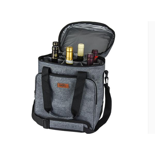 Premium quality Ice Insulated oxford wine bottle cooler bag for six wines