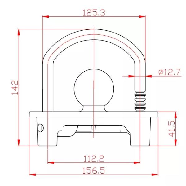 Heavy Duty Trailer Spare Parts 20T Trailer Hitch Coupler Lock 850g