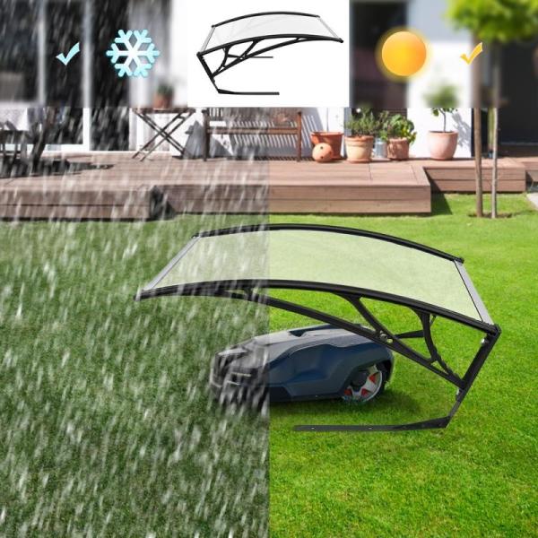 Metal Stand Rain Cover 75x60cm Lawn Robot Garage
