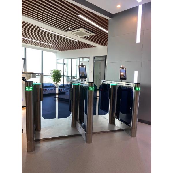 Office Building Swing Barrier Turnstile Small Size Optical Swing Turnstile