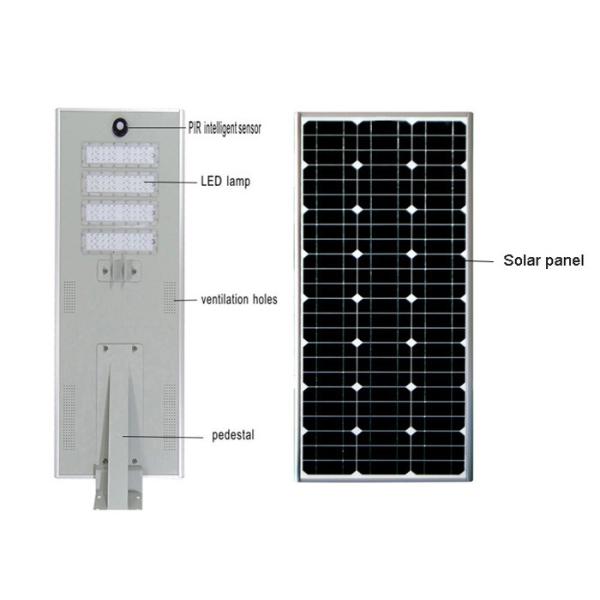 120W Smart Integrated Solar LED Street Light High Luminous Efficiency